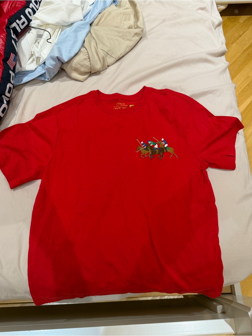 Polo by Ralph Lauren Red Short Sleeve Tee with Polo Player Embroidery